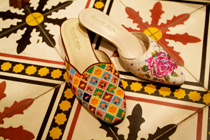 Peranakan beaded slippers